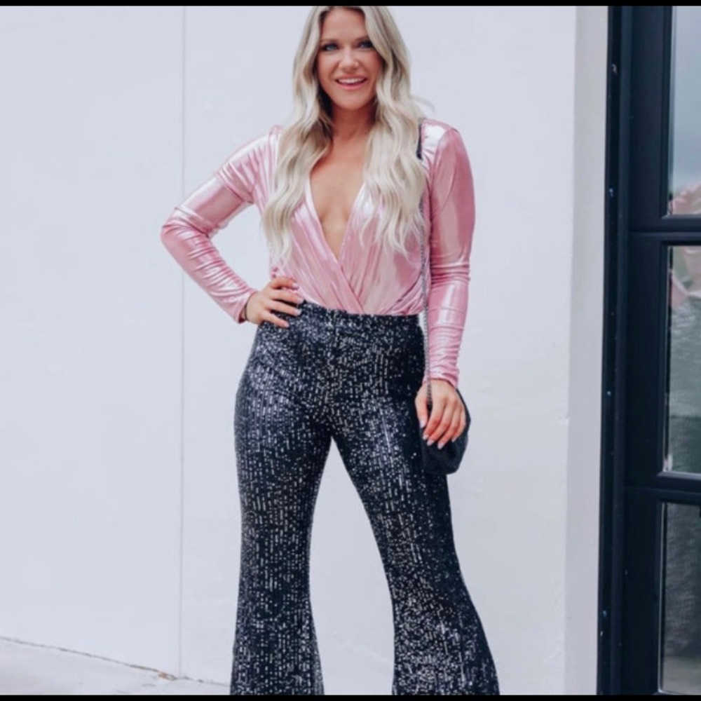 Pink Holographic Bodysuit